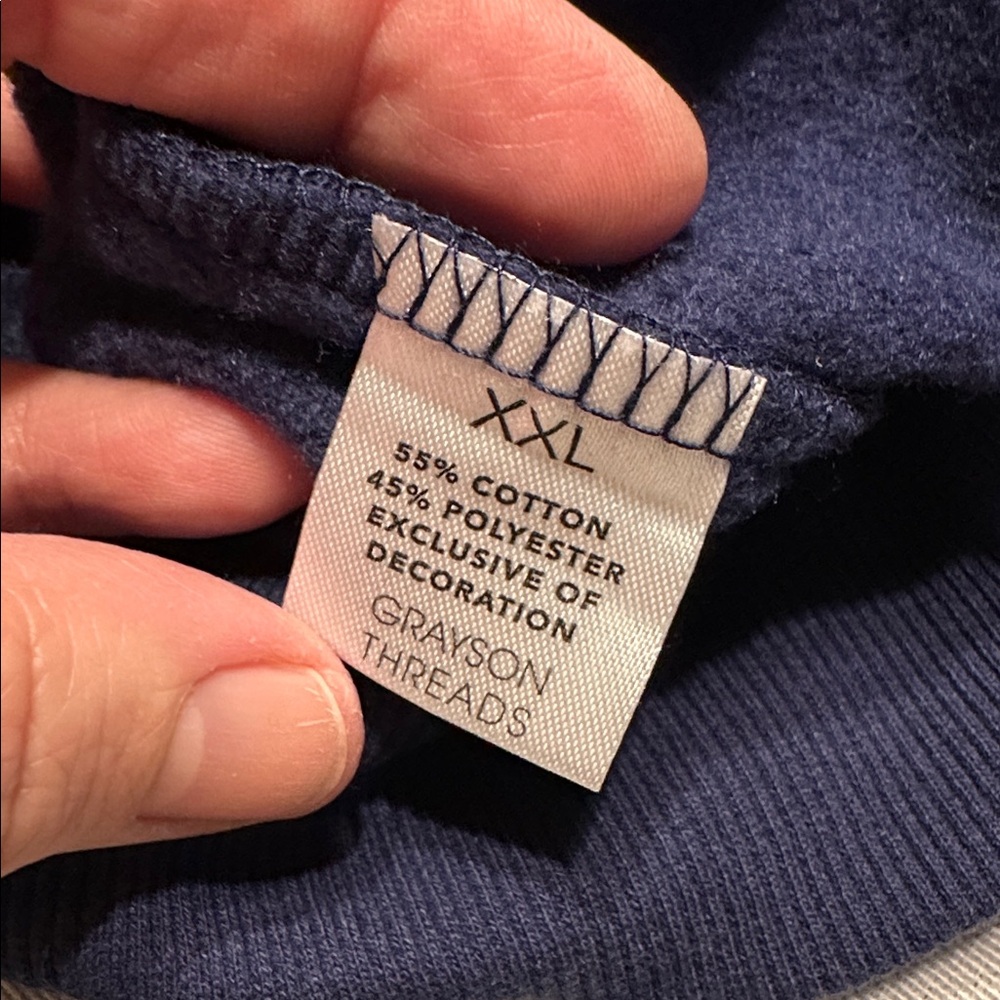 Grayson Threads Navy Sweater with Red Number - Picture 5 of 7
